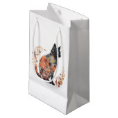 黒猫好き衣装フローラ花怖いハロー スモールペーパーバッグ (正面アングル)