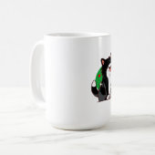 黒猫好き - 黒猫 コーヒーマグカップ (正面左)