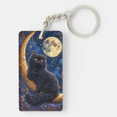 黒猫威厳のあるが休む キーホルダー (裏面)