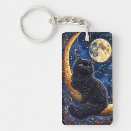 黒猫威厳のあるが休む キーホルダー