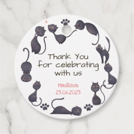 黒猫子供の誕生日感謝していユー フェイバータグ