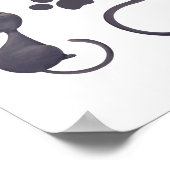 黒猫子供の誕生日歓迎 ポスター (角)