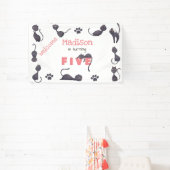 黒猫子供の誕生日歓迎 横断幕 (インサイチュ)