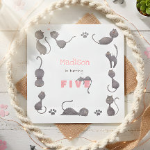 黒猫子供の誕生日紙