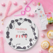 黒猫子供の誕生日 ペーパープレート (パーティー)