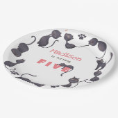 黒猫子供の誕生日 ペーパープレート (アングル)