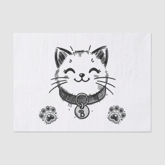 黒猫子猫の誕生日パーティー 薄葉紙 (正面)