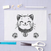 黒猫子猫の誕生日パーティー 薄葉紙 (クラフト)