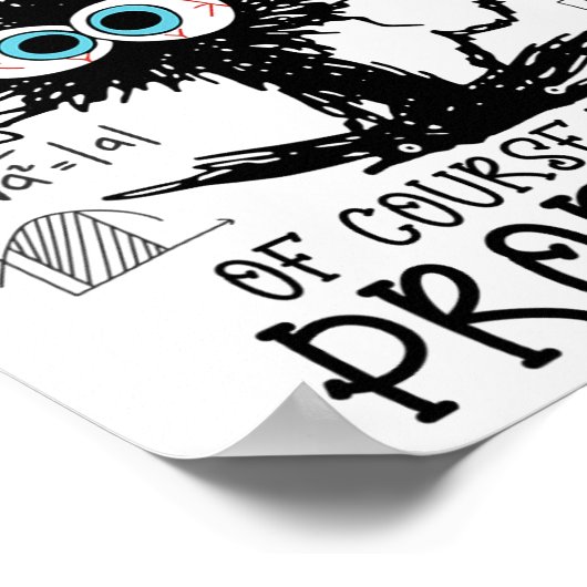 黒猫子猫私は数学の先生はもちろん ポスター (角)