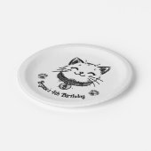 黒猫子猫誕生日パーティー ペーパープレート (アングル)