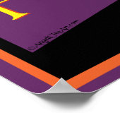 黒猫学校飛んでいるヴィンテージハロウィンポスター ポスター (角)