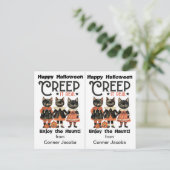 黒猫実在学校パーティーハロウィン ポストカード (スタンド正面)