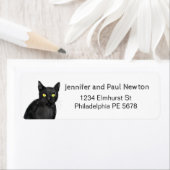 黒猫差出人住所ラベル ラベル (インサイチュ)