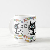 黒猫幼稚園　大丈夫だよ　私も大丈夫　何もかも コーヒーマグカップ (正面左)
