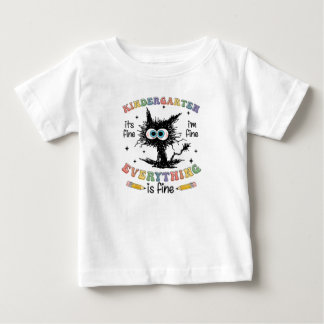 黒猫幼稚園　大丈夫だよ　私も大丈夫　何も問題ないよ ベビーTシャツ