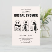 黒猫幽霊おもしろいブライダルシャワー 招待状 (スタンド正面)