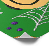 黒猫幽霊こうもりハローウィンパーティ歓迎 ポスター (角)