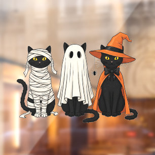 黒猫幽霊ハロウィーン ウィンドウサイン
