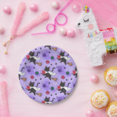 黒猫幽霊柄かわいい猫たち – コスチューム ペーパープレート (パーティー)