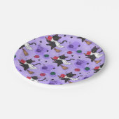 黒猫幽霊柄かわいい猫たち – コスチューム ペーパープレート (アングル)