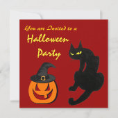 黒猫忍者ハローウィンパーティ 招待状 (正面)