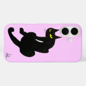 黒猫忍者ピンク薄紫 Case-Mate iPhoneケース (裏面 (横))