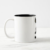 黒猫忍者白 ツートーンマグカップ (左)