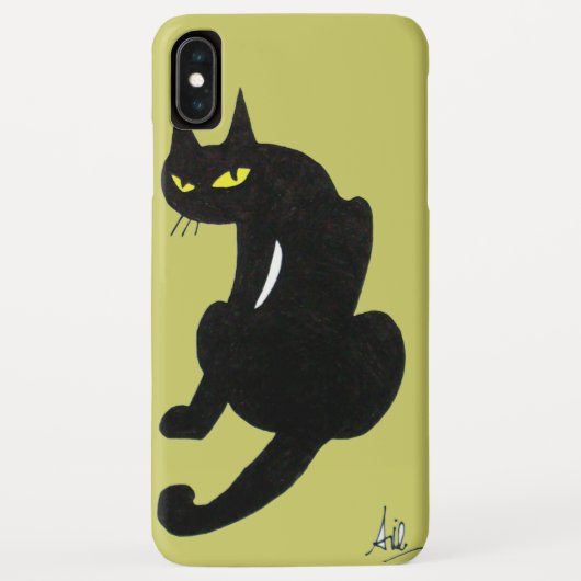 黒猫忍者黄 Case-Mate iPhoneケース (裏面)
