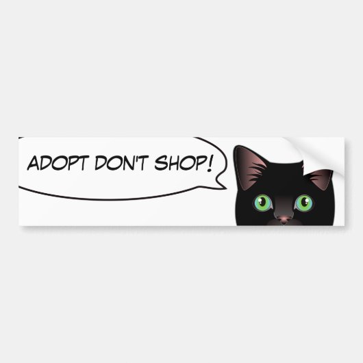 黒猫愛は避難所猫を採用します! ステッカー (正面)