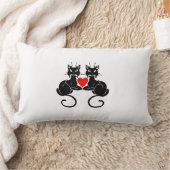 黒猫愛 ランバークッション (ブランケット)