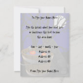 黒猫招待状パーソナライズされたハロウィーンカード 招待状 (裏面)