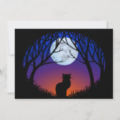 黒猫招待状パーソナライズされたハロウィーンカード 招待状