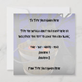 黒猫招待状パーソナライズされたハロウィーンカード 招待状 (裏面)