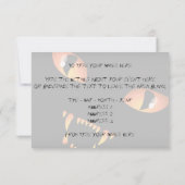 黒猫招待状パーソナライズされたハロウィーンカード 招待状 (裏面)