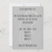 黒猫招待状パーソナライズされたハロウィーンカード 招待状 (裏面)