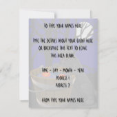 黒猫招待状パーソナライズされたハロウィーンカード 招待状 (裏面)