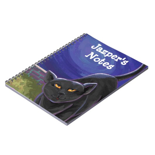 黒猫文カッコいい房具 ノートブック (左側)