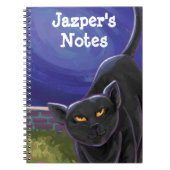 黒猫文カッコいい房具 ノートブック (正面)