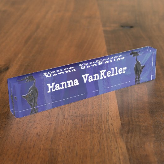 黒猫文房具 デスクネームプレート (側面)