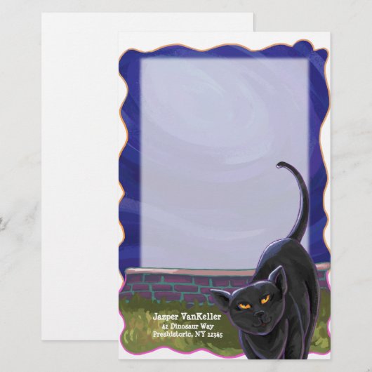 黒猫文房具 便箋 (正面/裏面)