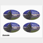 黒猫文房具 楕円形シール (シート)