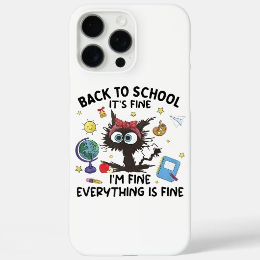 黒猫新学期イム素晴らしエリー素晴らしティ Case-Mate iPhoneケース (裏面)