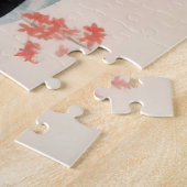 黒猫日本のの美しい少女 ジグソーパズル (側面)