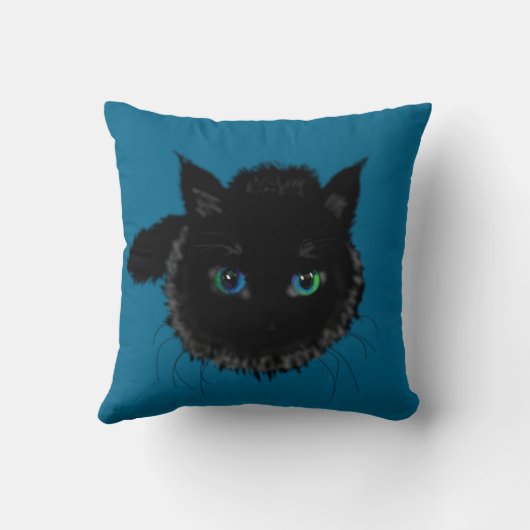黒猫枕 クッション (裏面)