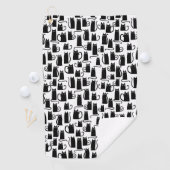 黒猫柄ゴルフタオル ゴルフタオル (インサイチュ)