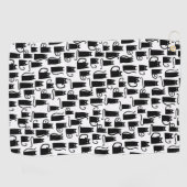 黒猫柄ゴルフタオル ゴルフタオル (横)