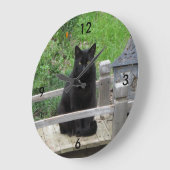黒猫橋壁時計 ラージ壁時計 (傾斜)