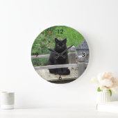 黒猫橋壁時計 ラージ壁時計 (ホーム)