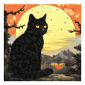 黒猫浮世絵 フォトプリント            (正面)