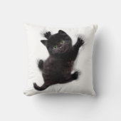 黒猫登山オンヒューマンバック クッション (正面)